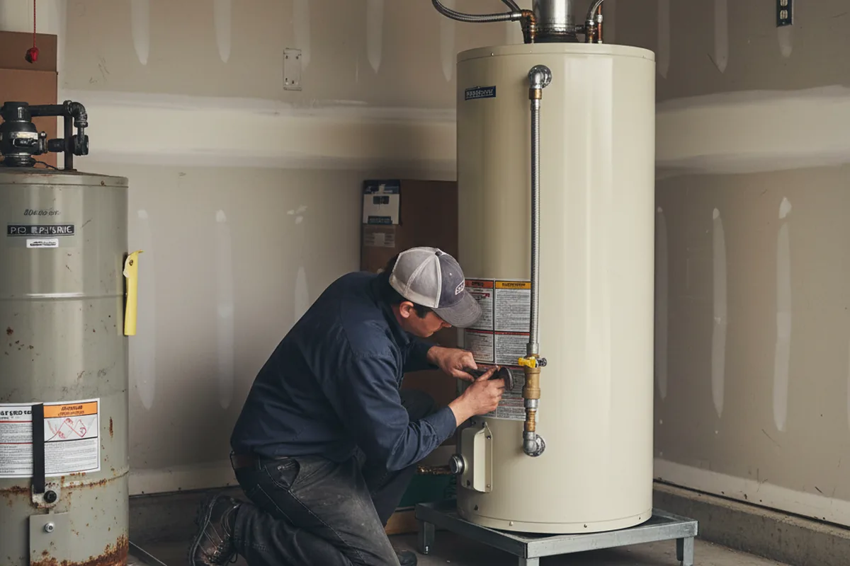 Water heater and shutoff valve replacement in Hays
