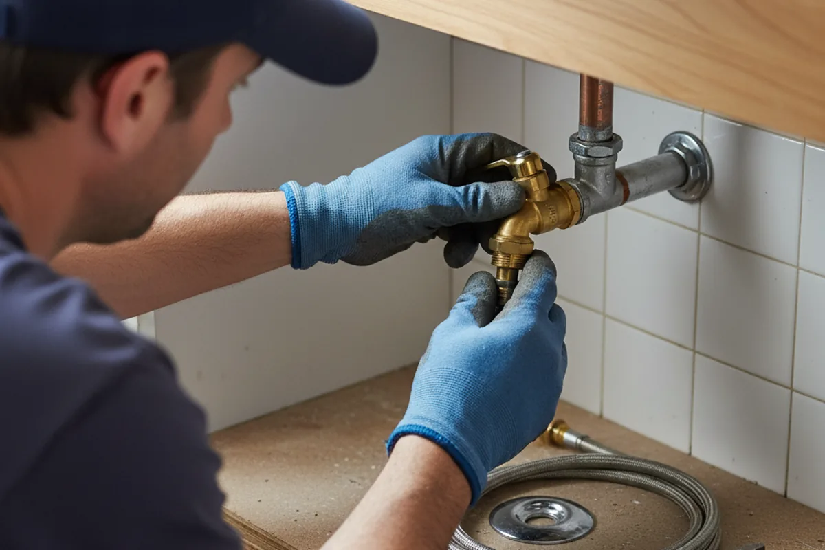 Shutoff valve and fitting work during Faucet and Fixture Repair in Hays